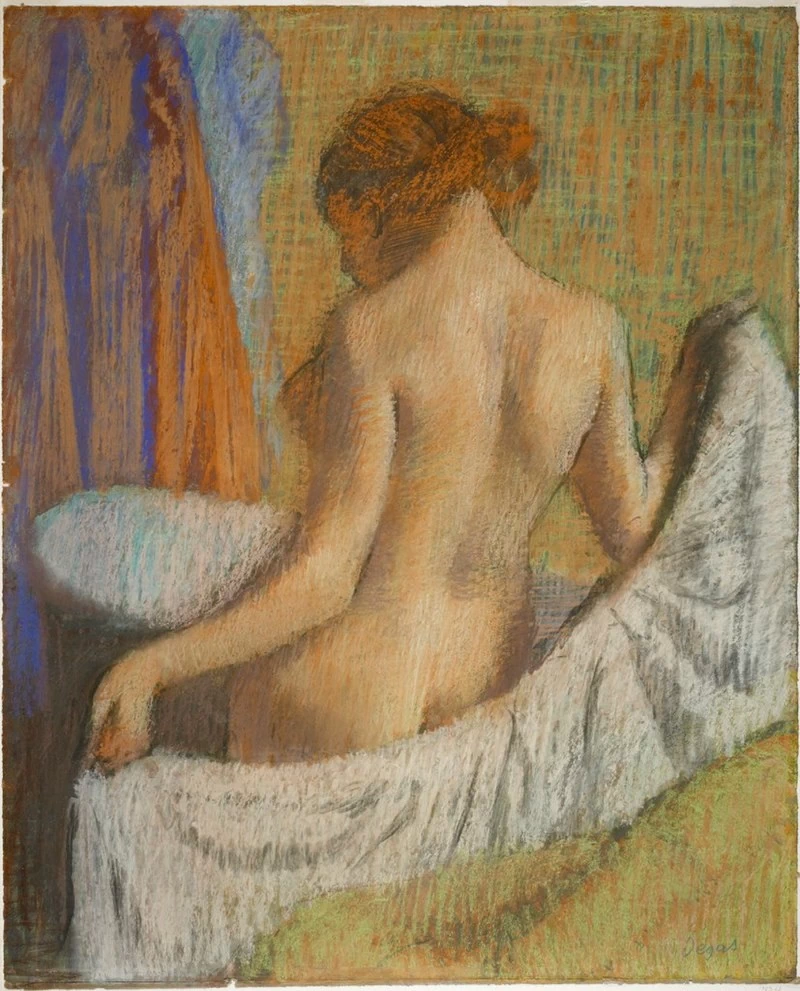 Dopo il bagno, donna con asciugamano - Harvard Art Museum